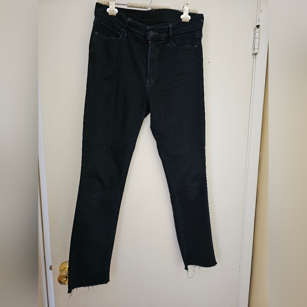 MOTHER Mid Rise Dazzler Ankle Dark Blue Jeans In Holding Hands